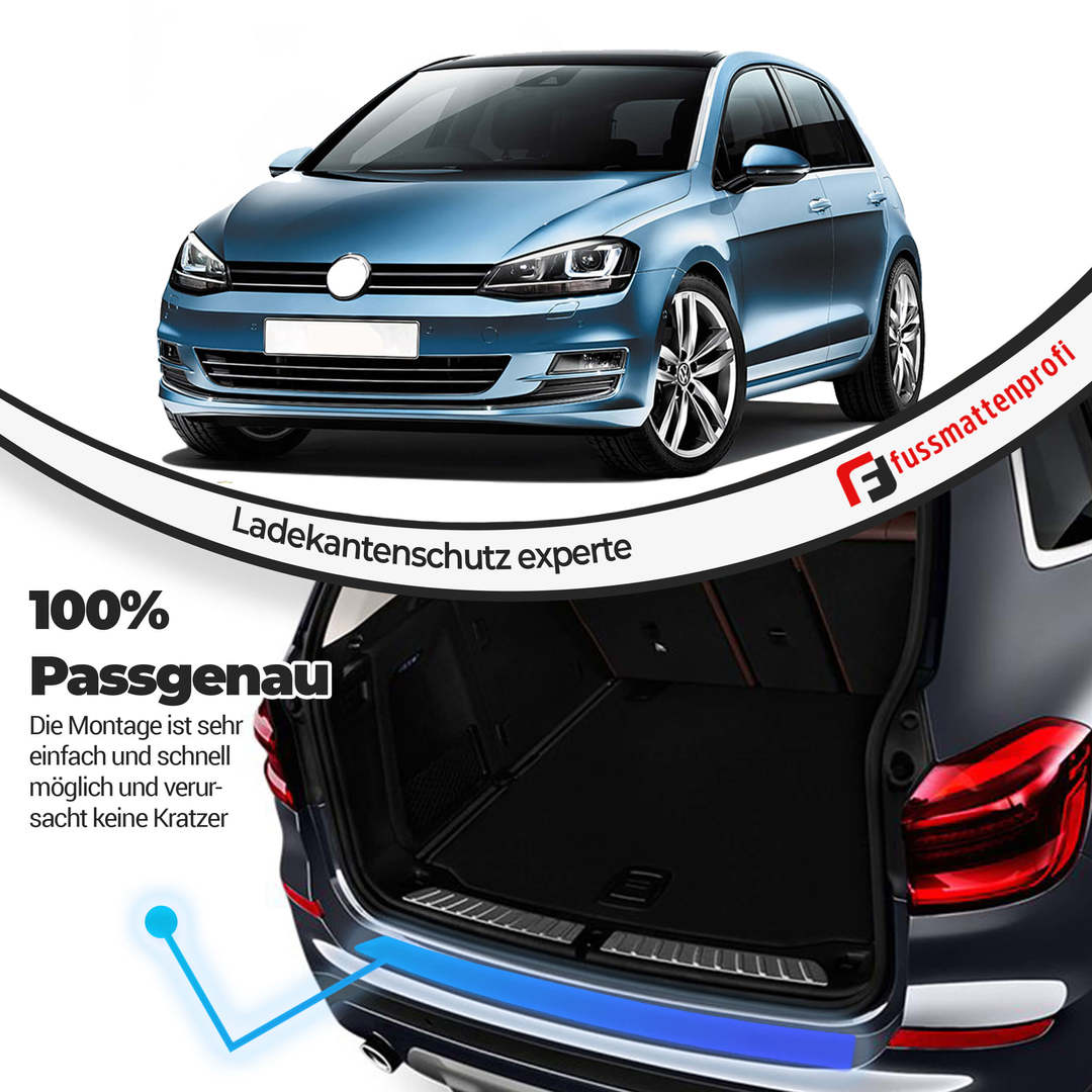 Gepäckschwelle Innenschutz aus Edelstahl Chrom Passend für VW Tiguan (2.Gen) Baujahr ab 2016 1