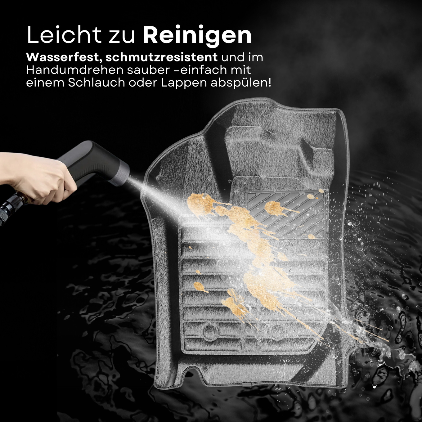 5D Premium Auto Fussmatten TPE Set passend für Fiat 500 X Baujahr 2014-2023 6