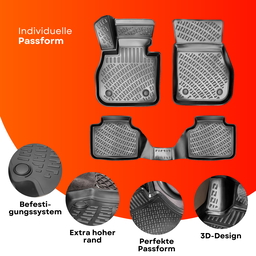 3D Fussmatten passend für Skoda Octavia (2.Gen) 2004-2013 thumbnail