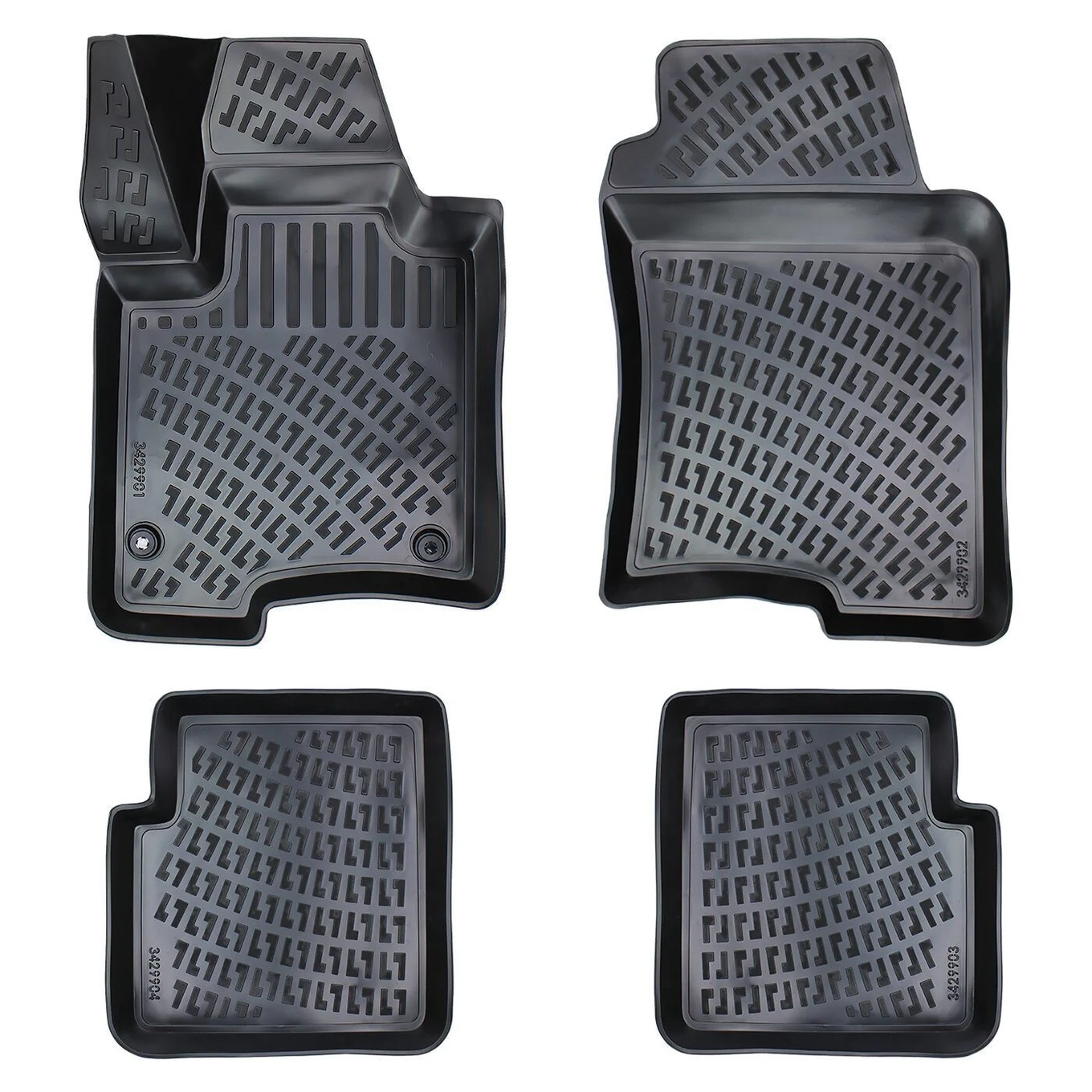 3D Auto Fussmatten Set passend für Fiat Panda III Baujahr ab 2011