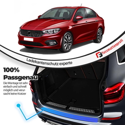 Ladekantenschutz aus Edelstahl Chrom mit Abkantung Kompatibel für Fiat 500X Baujahr ab 2014 thumbnail