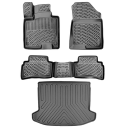 3D Auto Gummimatten & Kofferraumwanne Set für KIA Sportage Elegance Konfor/Cool Paket ab 2022 (Benzin/Diesel Mild Hybrid) (Passt Nicht In HYBRID MODEL HEV!!) thumbnail