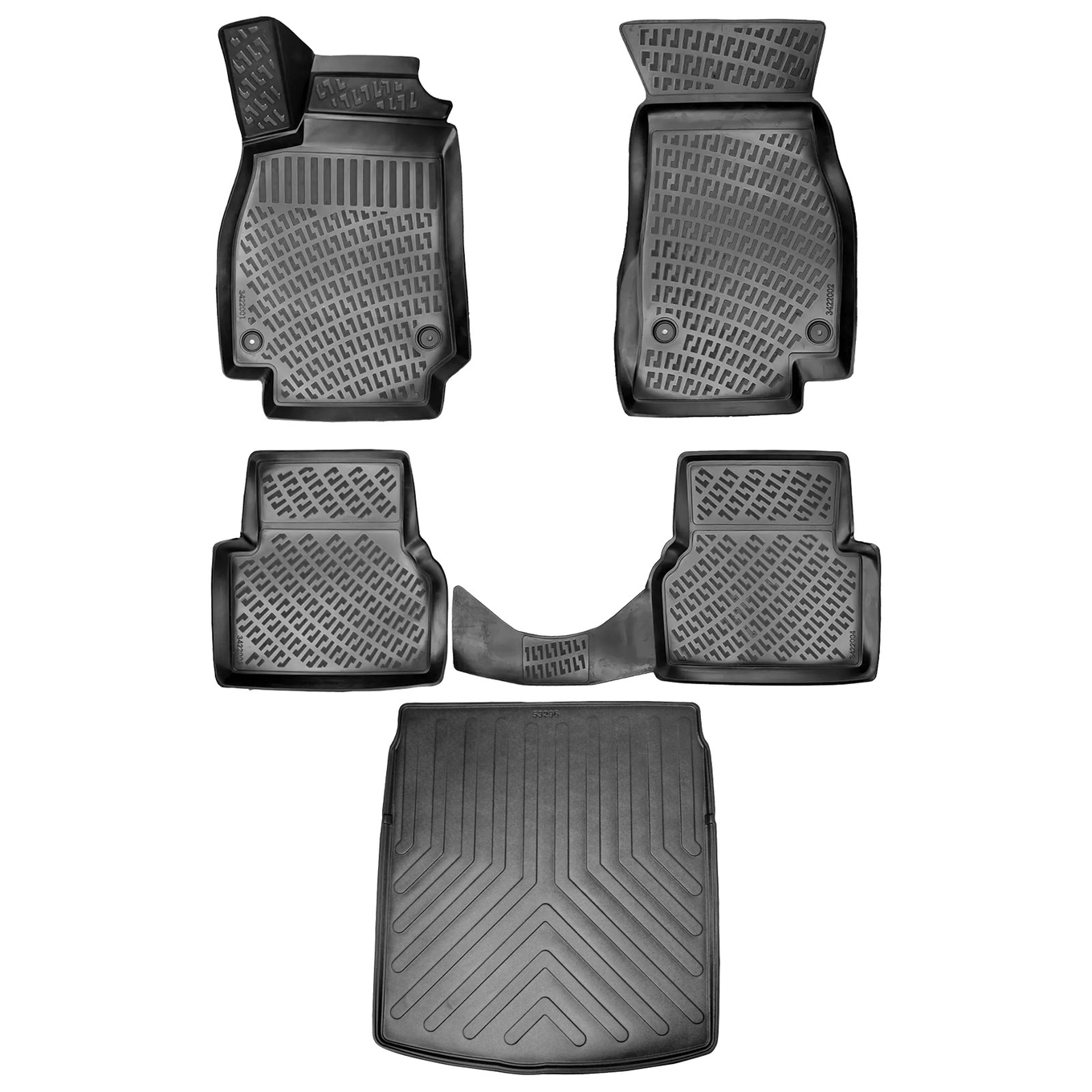 3D Auto Gummimatten & Kofferraumwanne Set für Audi A6 C8 Baujahr ab 2018 2