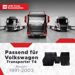 3D Gummimatte passend für Kleinbus Pickup Volkswagen Transporter T4 1991-2003 thumbnail