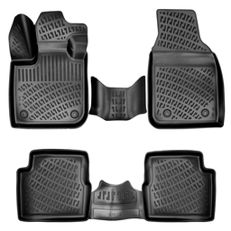 3D Auto Fussmatten Set passend für Fiat 500 E Elektro Baujahr ab 2020 thumbnail