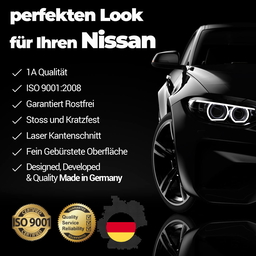 Ladekantenschutz mit 3D Profil Abkantung Fahrzeugspezifisch Passend für Nissan Qashqai J10 (1.Gen) Facelift Baujahr 2013-2016 aus Edelstahl Chrom thumbnail