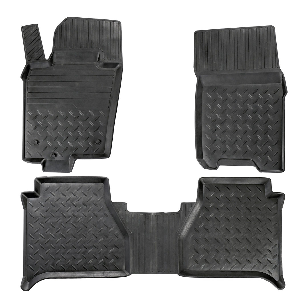 3D Premium Gummi Auto Fussmatten Set Passend für Nissan Navara Baujahr ab 2020 2