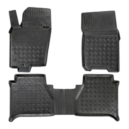 3D Premium Gummi Auto Fussmatten Set Passend für Nissan Navara Baujahr ab 2020 thumbnail