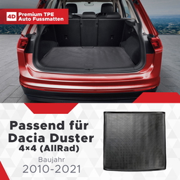3D Kofferraum Matte passend für Dacia Duster 4x4 (AllRad) 2010-2021 thumbnail