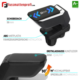Mittelarmlehne Armauflage GRAU Passend für Dacia Duster Baujahr 2009-2018 thumbnail