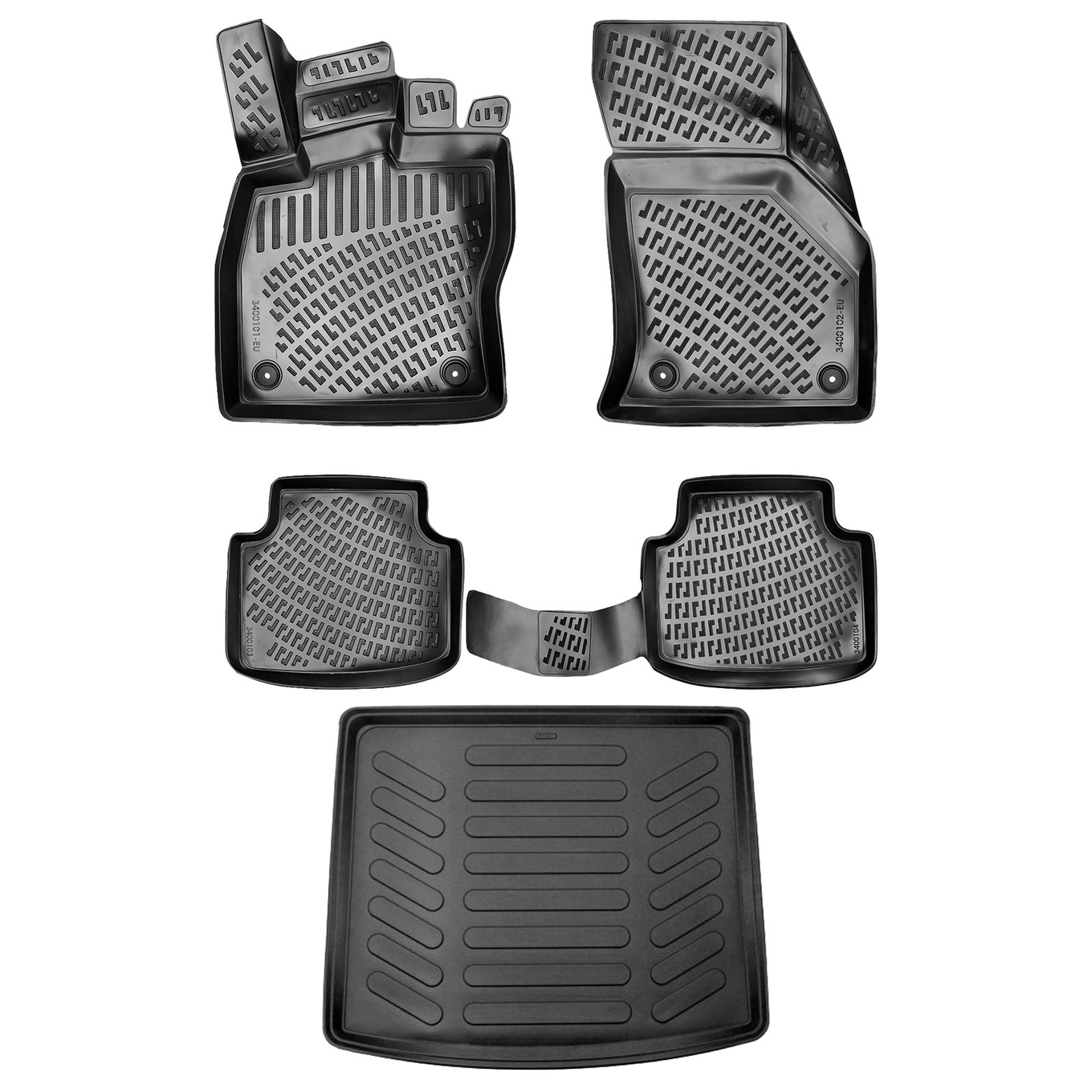 3D Auto Gummimatten & Kofferraumwanne Set für VW Tiguan II 2016-2020 #2