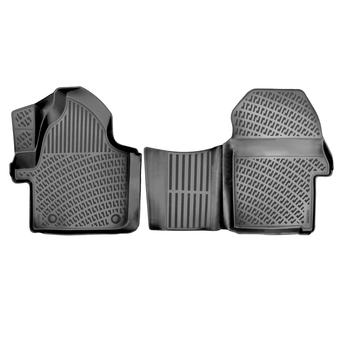 3D Premium Gummi Auto Fussmatten Set Passend für Mercedes Sprinter W906 (1 Beifahrersitz) Baujahr ab 2006 1