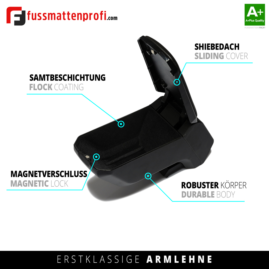Mittelarmlehne Armauflage Passend für Renault Clio 5 SCHWARZ ab 2019 5