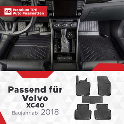3D Premium Gummi Auto Fussmatten Set Passend für Volvo XC40 Baujahr ab 2018 thumbnail