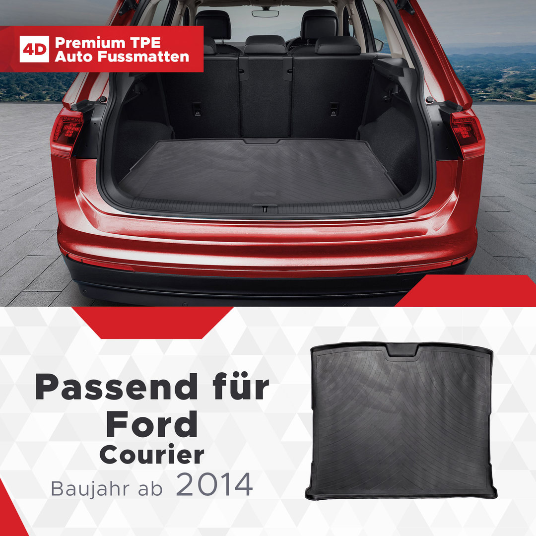 3D Kofferraum Matte passend für Ford Courier ab 2014 1