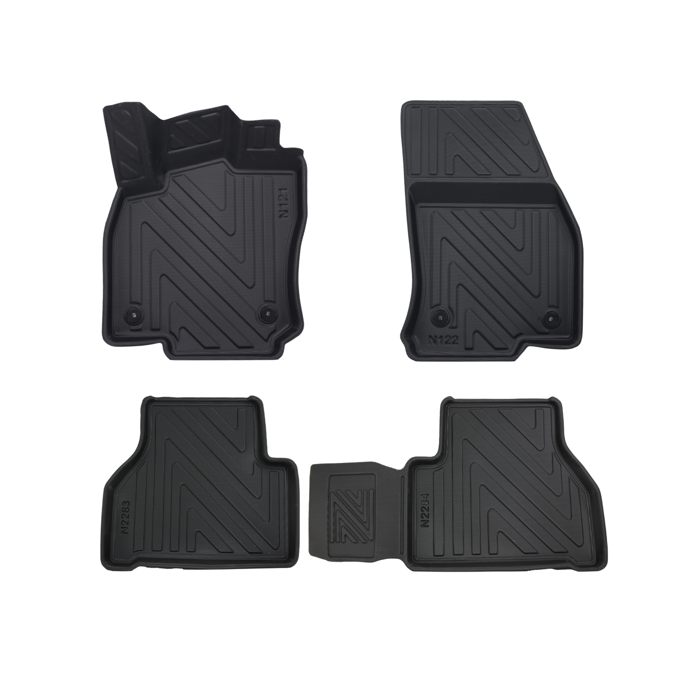 3D Auto Fussmatten Set passend für VW Caddy Baujahr ab 2021 1