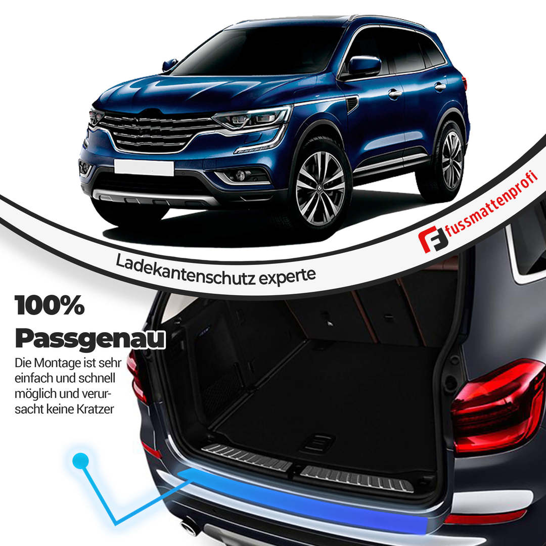 Chrom Ladekantenschutz Gebürstet aus Edelstahl Mit Abkantung Passend für Renault Clio 5 Baujahr ab 2019 1