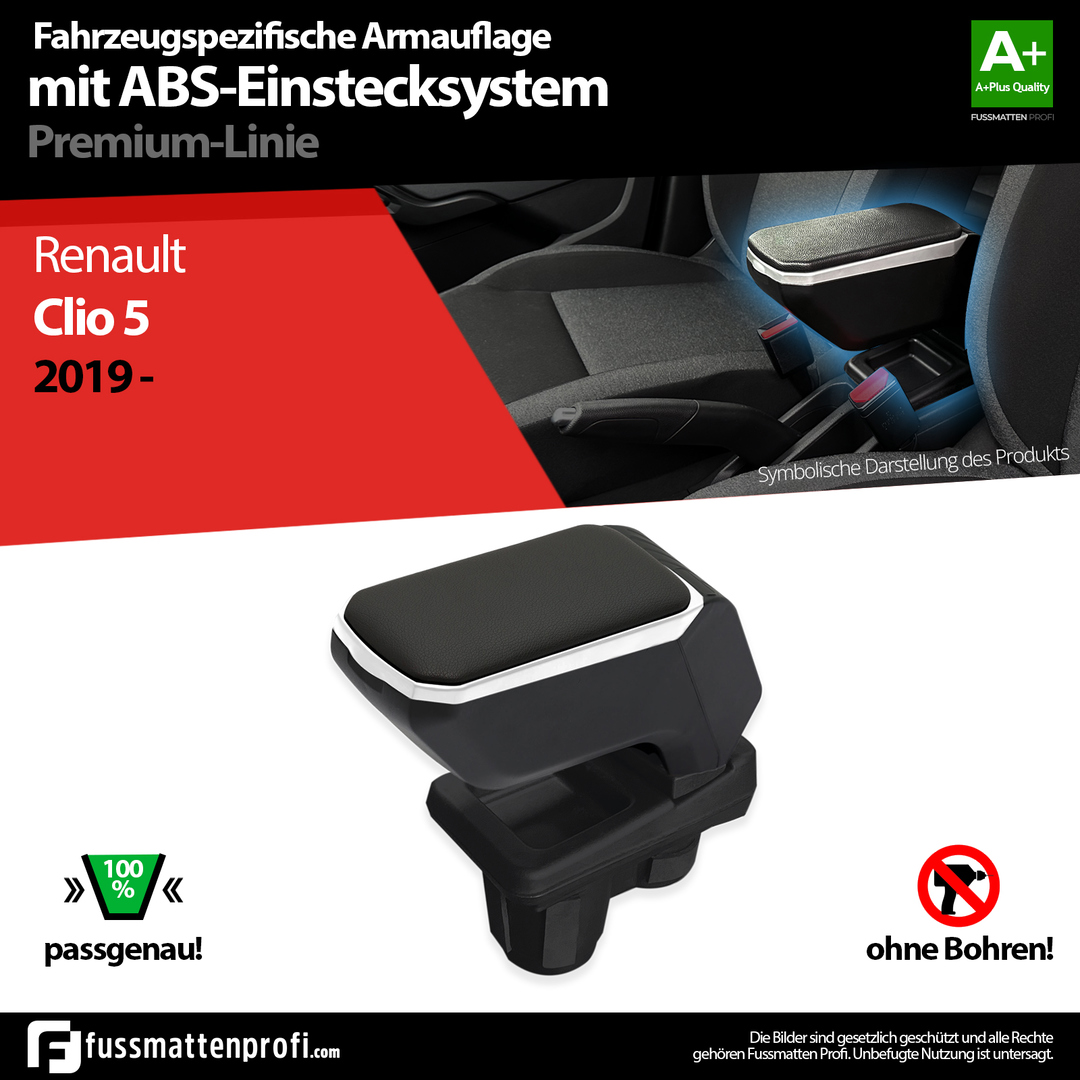 Mittelarmlehne Armauflage Grau Passend für Renault Clio 5 ab 2019 1