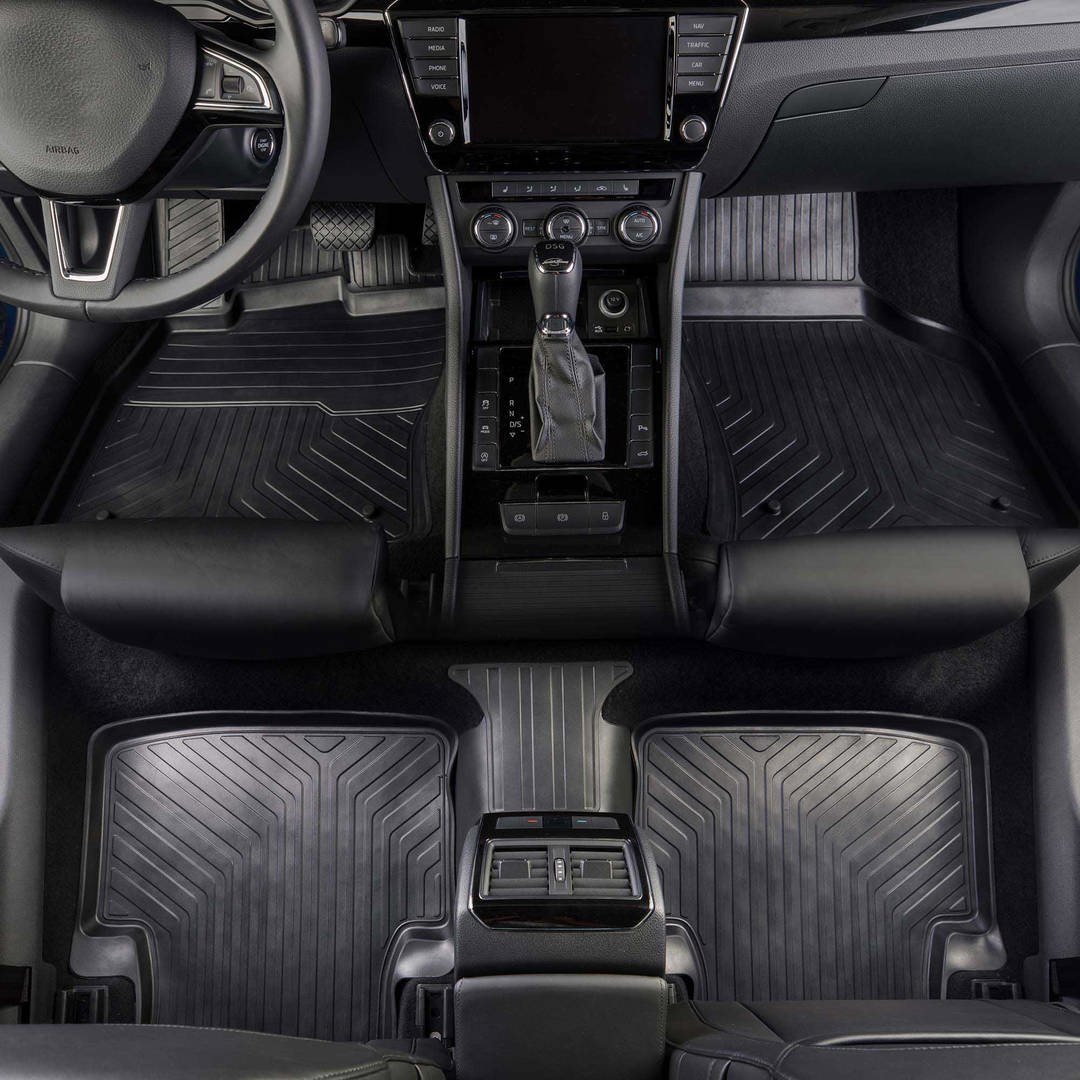 3D Premium Gummi Auto Fussmatten Set Passend für Nissan Navara Baujahr ab 2020 3