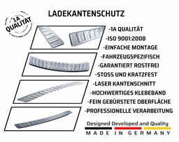 Ladekantenschutz mit 3D Profil Abkantung Fahrzeugspezifisch Passend für Opel Mokka X Baujahr 2012-2019 aus Edelstahl Chrom thumbnail