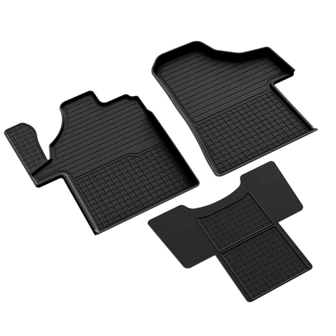 3D Premium Gummi Auto Fussmatten Set Passend für Mercedes Benz Vito (W639) Baujahr 2004-2014 3