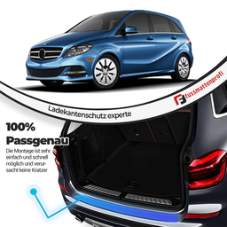 Ladekantenschutz Stoßstangenschutz Passend für Mercedes Benz C Klasse Kombi (S204) Baujahr 2007-2015 aus Edelstahl Chrom thumbnail