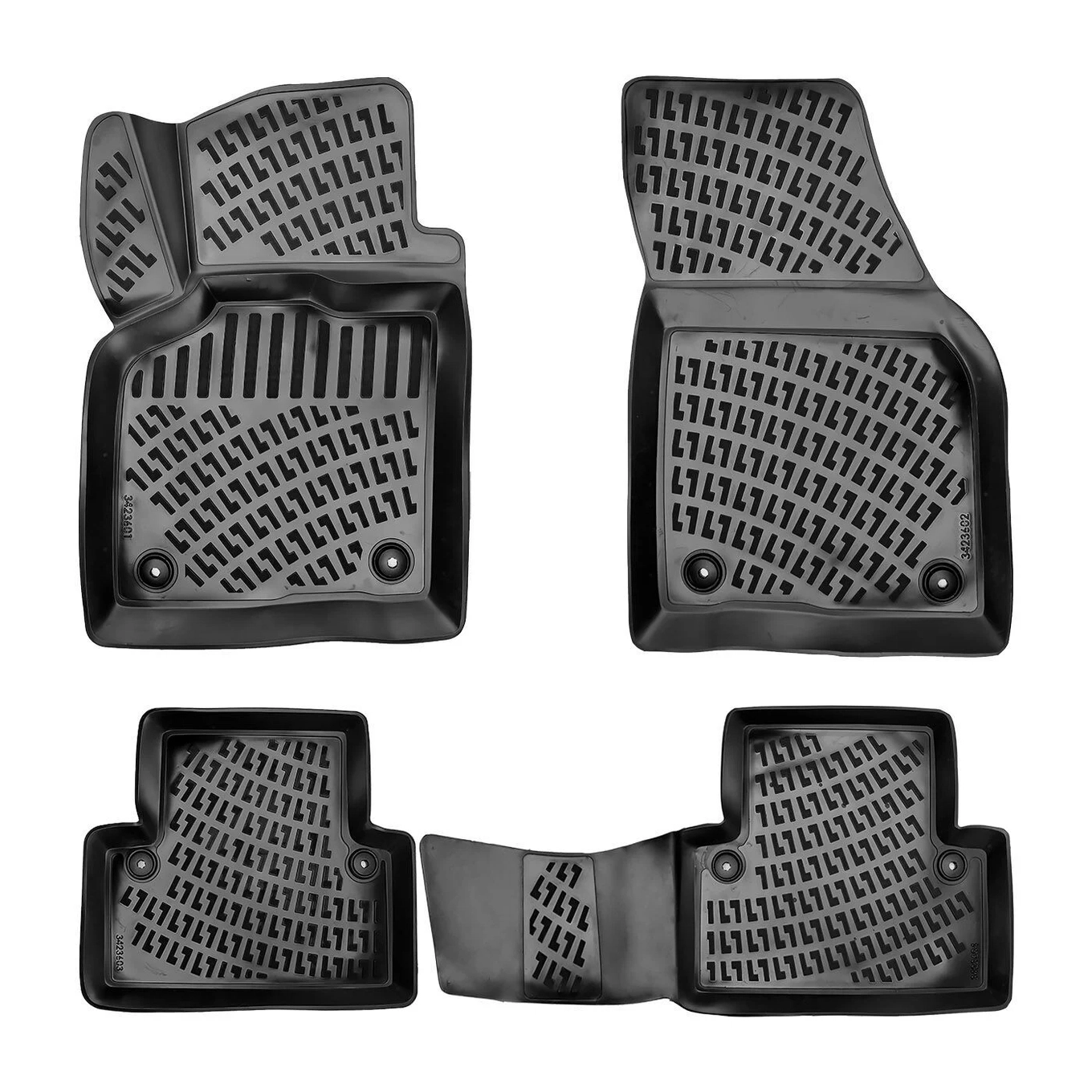 3D Premium Gummi Auto Fussmatten Set Passend für Volvo S40 Baujahr ab 2011