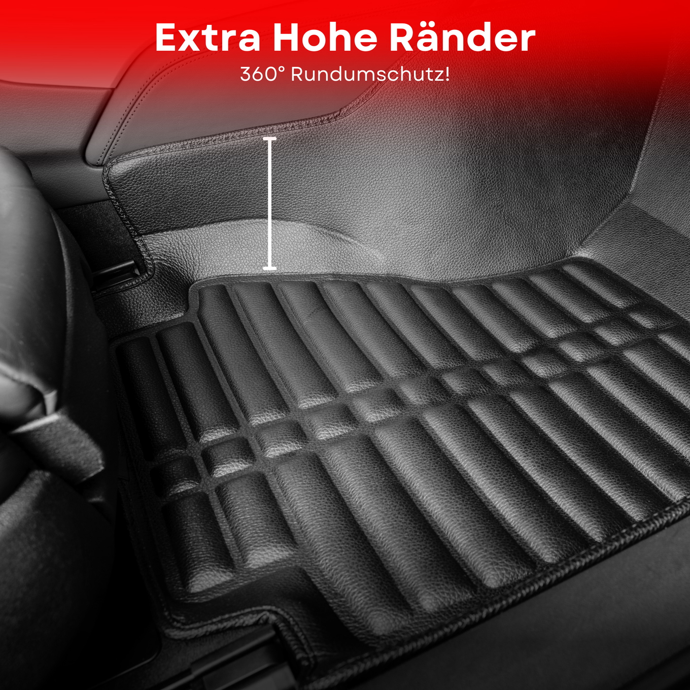 5D Premium Auto Fussmatten TPE Set passend für Fiat 500 X Baujahr 2014-2023 5