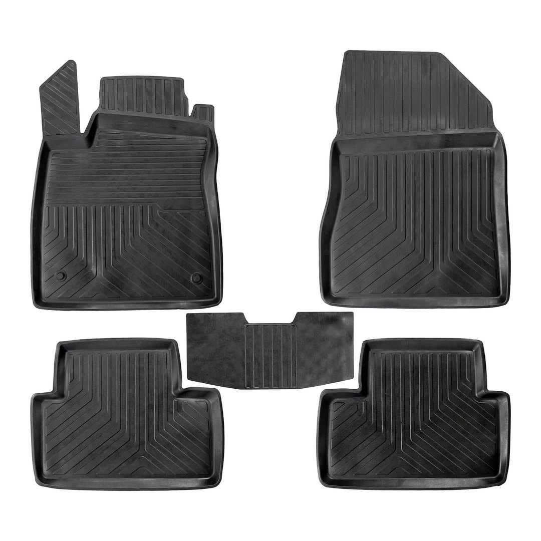 3D Premium Gummi Auto Fussmatten Set Passend für Hyundai Elentra Baujahr ab 2020 2