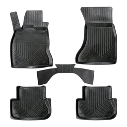 3D Premium Gummi Auto Fußmatten Set Passend für Audi A4 (B10) Baujahr ab 2019 thumbnail