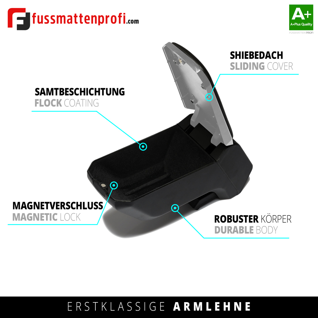Mittelarmlehne Armauflage GRAU Passend für Dacia Duster Baujahr 2009-2018 5
