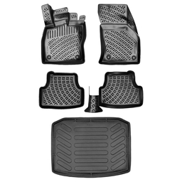 3D Auto Gummimatten & Kofferraumwanne Set für Skoda Karoq Baujahr ab 2017 thumbnail