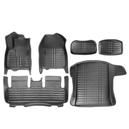 5D Premium Auto Fussmatten TPE Gesamtset passend für Tesla Model 3 Baujahr ab 2017 thumbnail