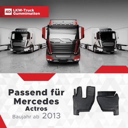 LKW Gummi Fussmatten 3D Passend für Mercedes Arocs Baujahr ab 2013 thumbnail