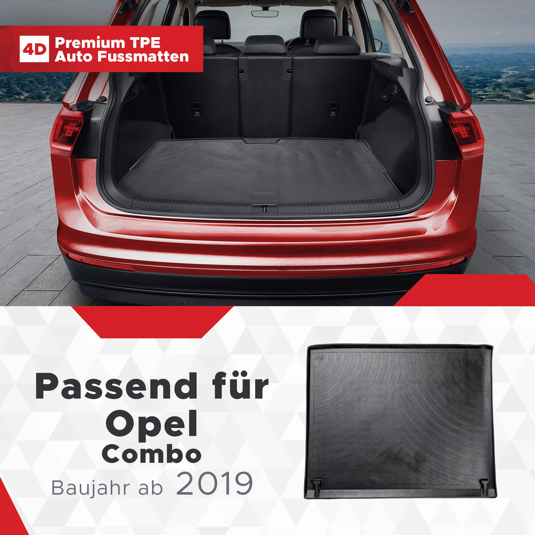 3D Kofferraum Matte passend für Opel Combo ab 2019 1