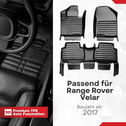 5D Premium Auto Fussmatten TPE Set passend für Range Rover Velar Baujahr ab 2017 thumbnail